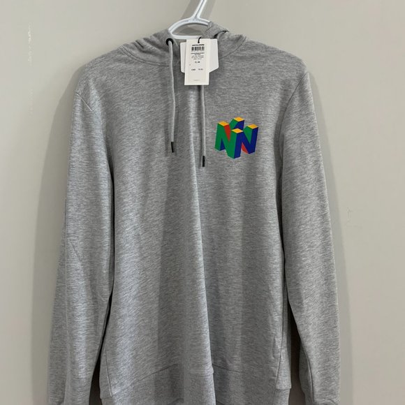 Grey Nintendo 64 x Jack & Jones Hoodie Sweater - Picture 2 of 5